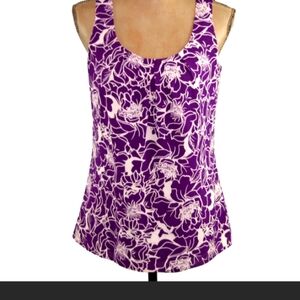 Banana Republic purple floral shirt
